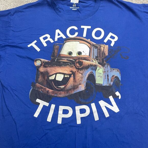 Port & Company x Disney Pixar Cars Tow Motor Graphic T-Shirt Mens XL Blue Crew - Picture 3 of 9